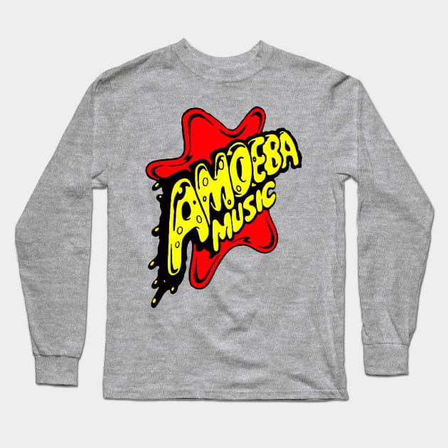 Vintage Amoeba Music Long Sleeve T-Shirt by Gumilang